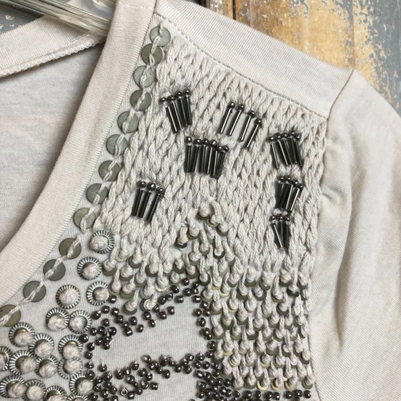 MaxMara Weekend Embellished Short Sleeve Shirt Sz XS - Picture 8 of 15